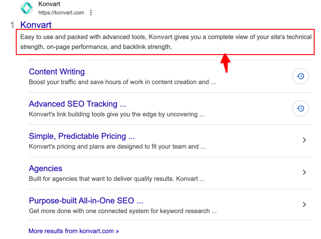 Google search results screenshot