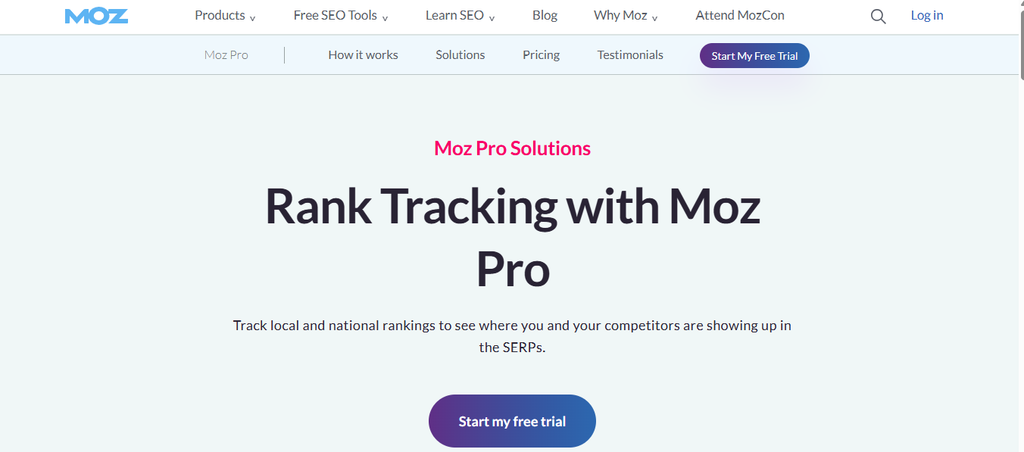 moz pro rank tracker