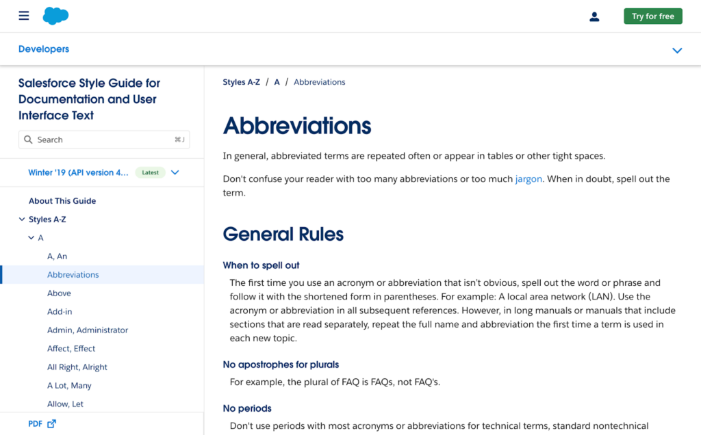 Atlassian style guide