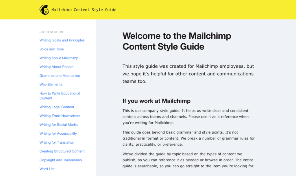 Mailchimp style guide